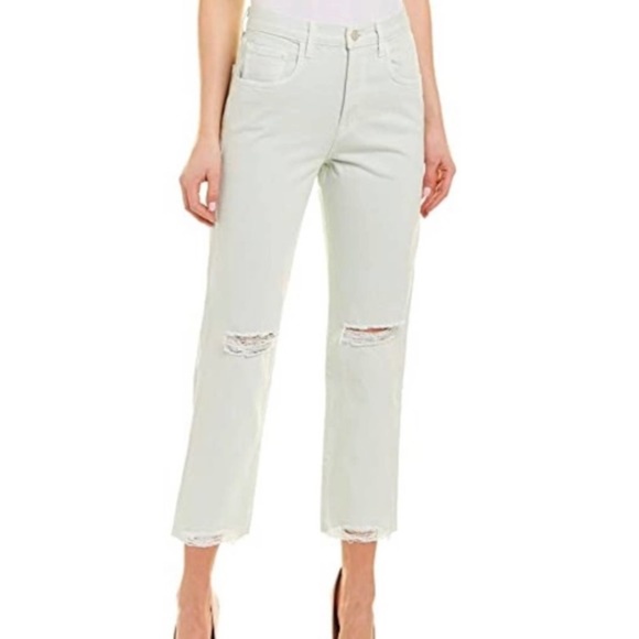 J Brand Spearmint Wynne High Rise Crop Straight Jeans - Picture 1 of 9